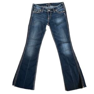 Silver Jeans Frances 22” cutoff flare leg jeans